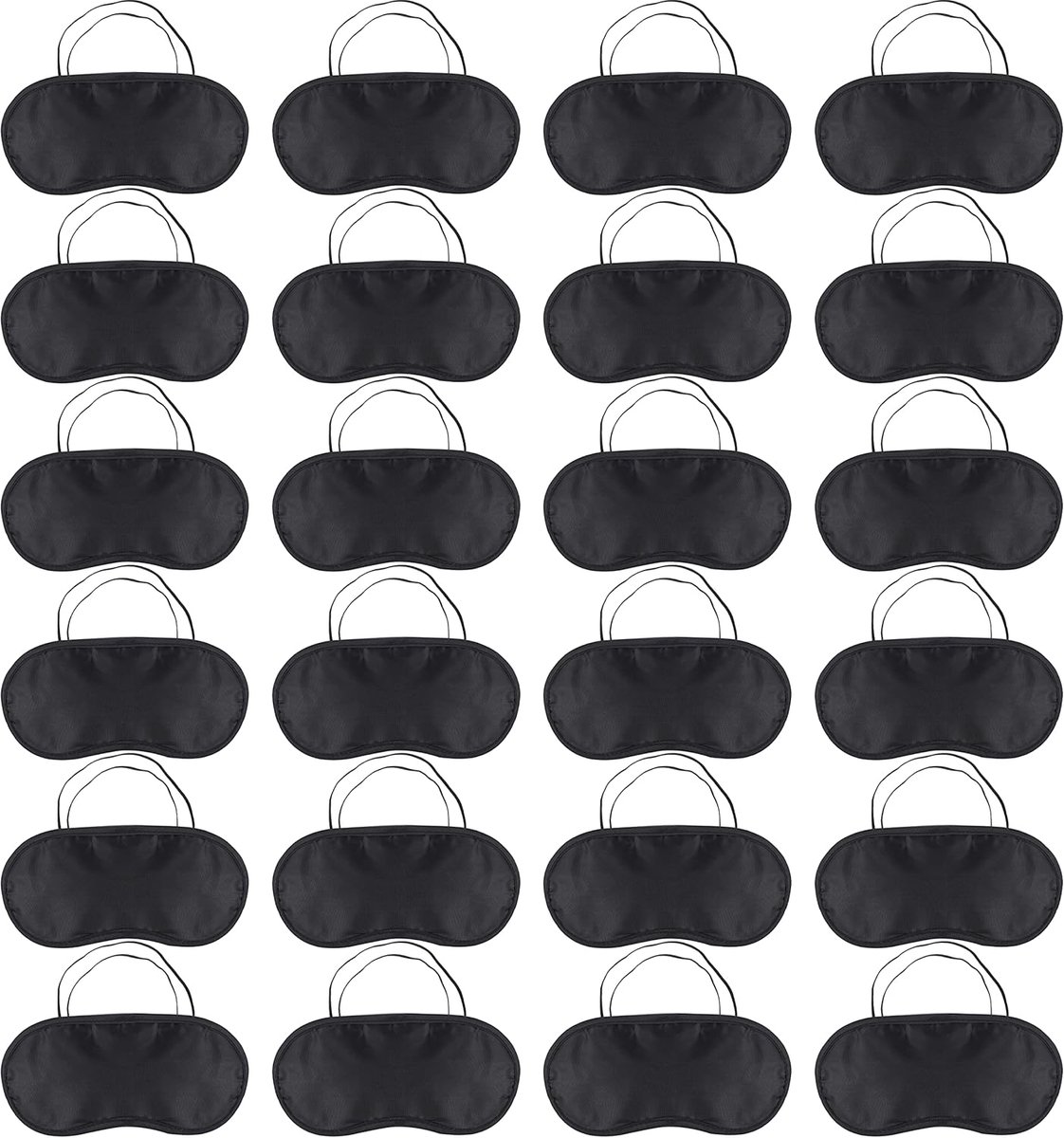 SnelShoppen - 24 Stuks Zachte Ademende Slaapmaskers - Anti-Licht Oogmaskers voor Thuis, Vliegtuig, Trein en Reizen - Perfect voor Mannen en Vrouwen (Z