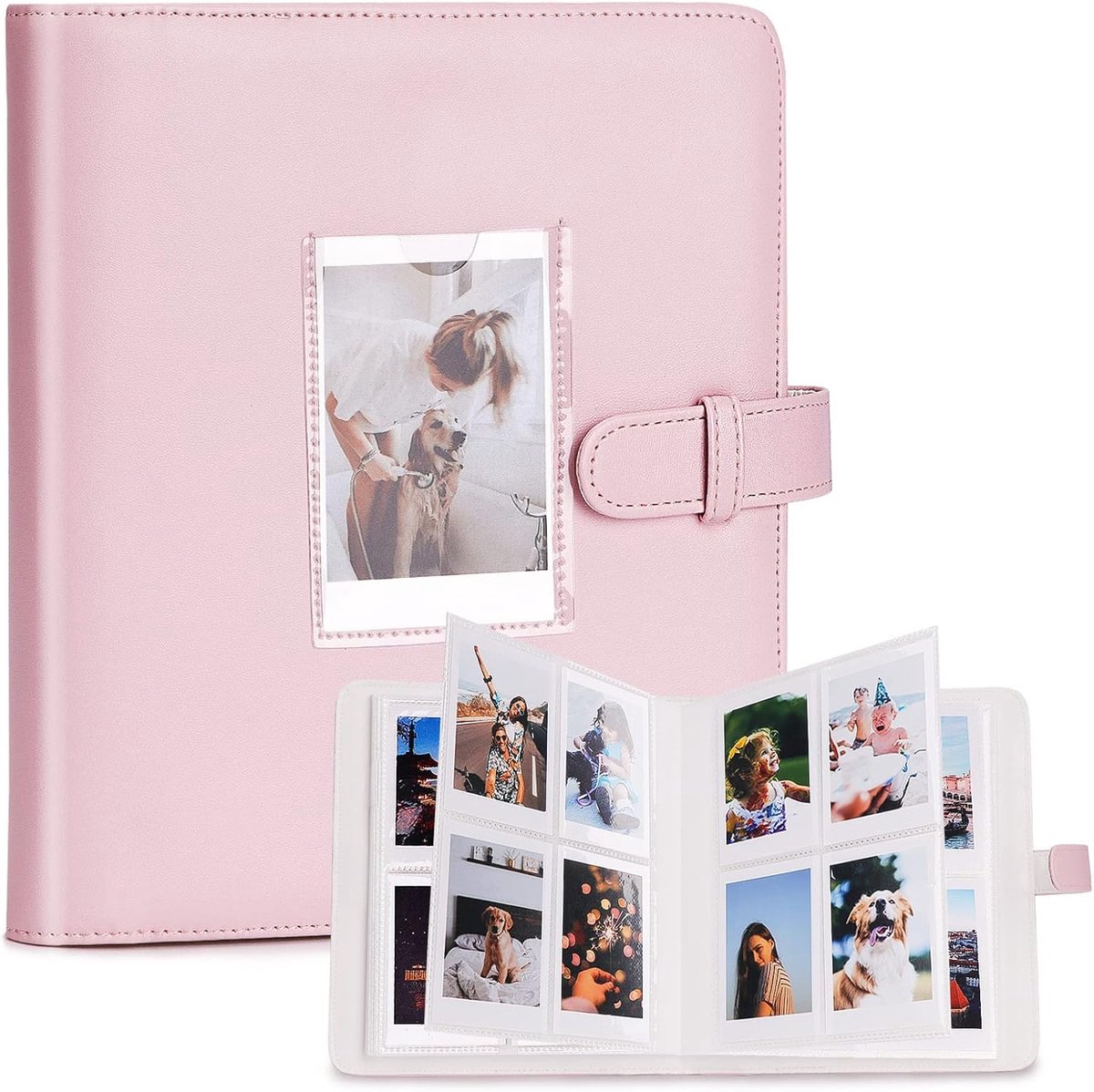 SnelShoppen - Fotoalbum 272+1 vak voor 3 inch film, Compatibel met Instant Fotoprinter, Opbergmap voor Fujifilm Instax Mini, Polaroid Snap, Kodak, Per
