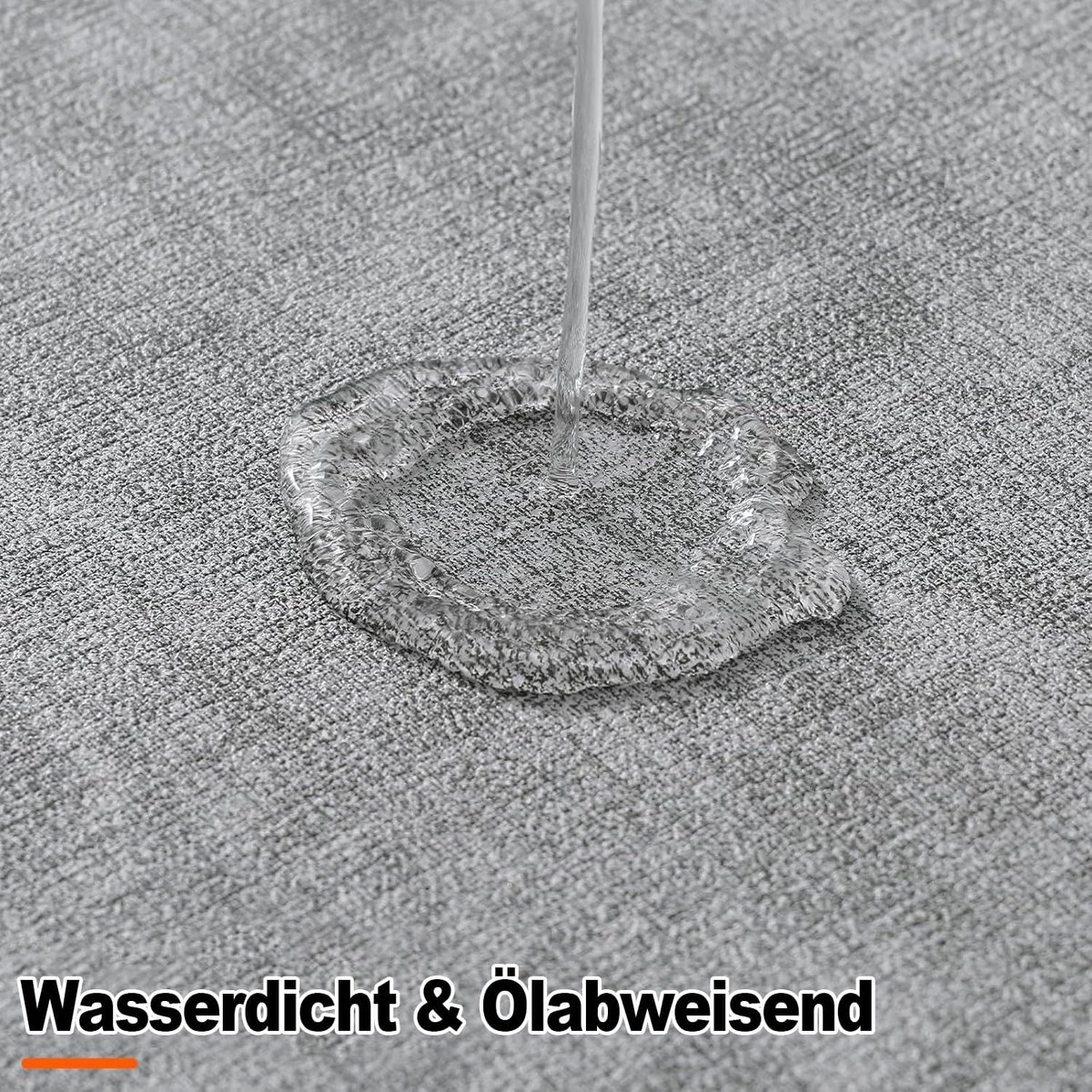 SnelShoppen - Homaxy Placemats Rond Ø 33 cm - Dubbelzijdig Afwasbaar, Waterdicht, Antislip, Kunstleder, Hittebestendig, 6-delige Set - Lichtgrijs voor