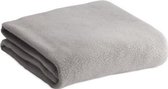 Couverture polaire / plaid / tapis gris clair 120 x 150 cm - canapé / couvertures de salon