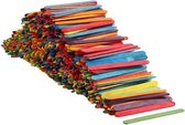 1000 stuks gekleurde knutselhoutjes - Ijsstokjes - Houten hobbymaterialen