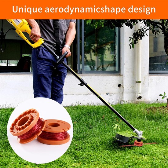 12 stuks grastrimmerspoel, grastrimmer draad, voor alle Worx-trimmers en 2 stuks trimmerspoelafdekking, Worx grastrimmer draad model WA0010, duurzame vervangende spoel van Merkloos	 — afbeelding 5