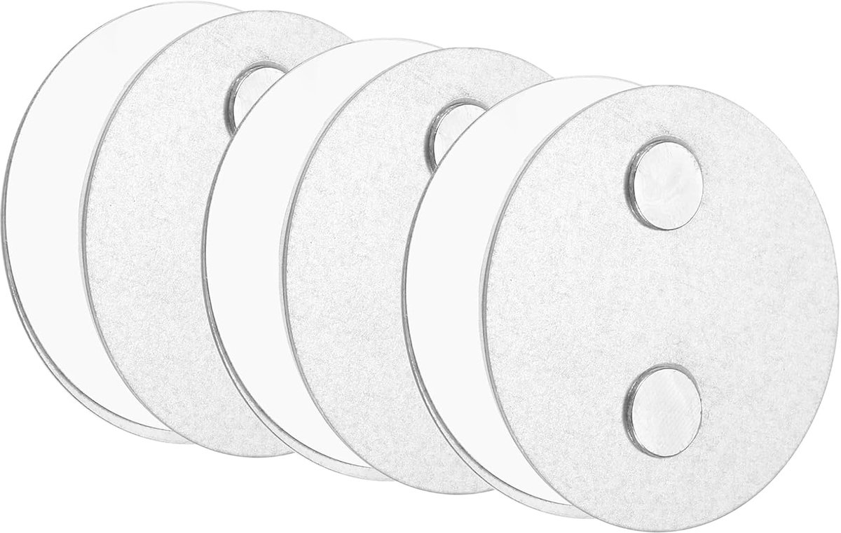 SnelShoppen - Magnetische Houder voor Rookmelder, Extra Sterke Lijmpads en 2-Weegs Magneten, Universele Bevestiging, 50 mm Diameter, Veilig en Gemakke