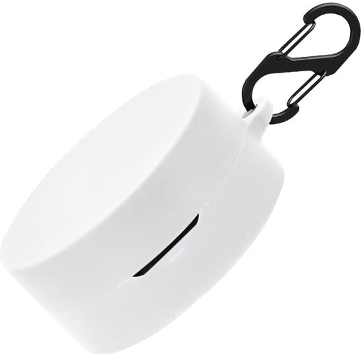 Silicone hoesje voor Buds Pro, schokbestendig beschermhoesje en huidbeschermhoesje voor Buds Pro met sleutelhanger (Wit)