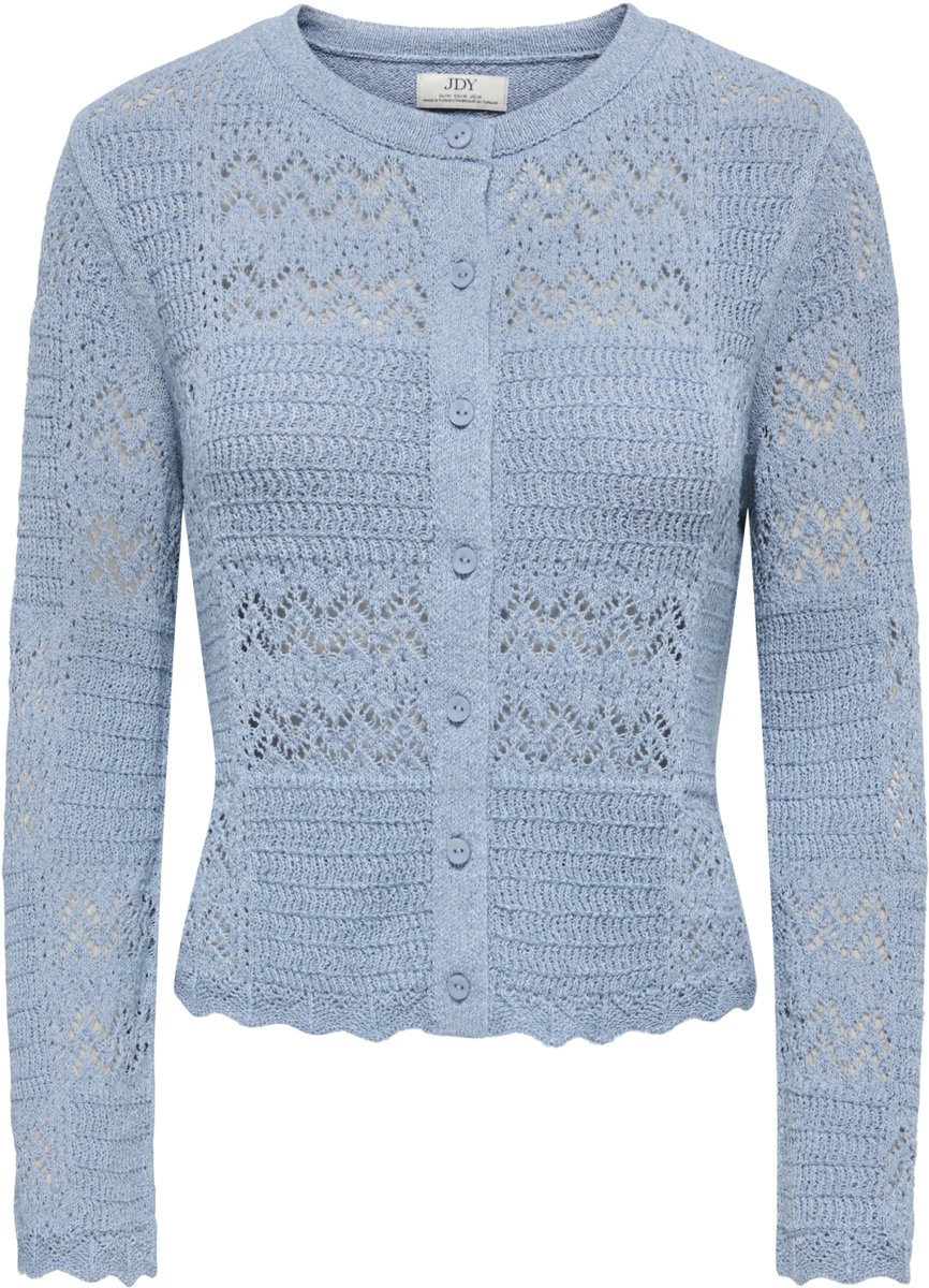 Jacqueline de Yong Vest Jdyesmee L/s Structure Cardigan Knt 15379670 Windward Blue Dames Maat - XS