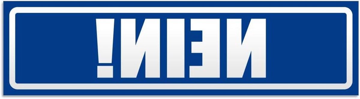 Waarschuwingssticker - Melding sticker - Duidelijke signalering - Gelamineerd en weerbestendig - 30 x 8 cm - Verkeersblauw
