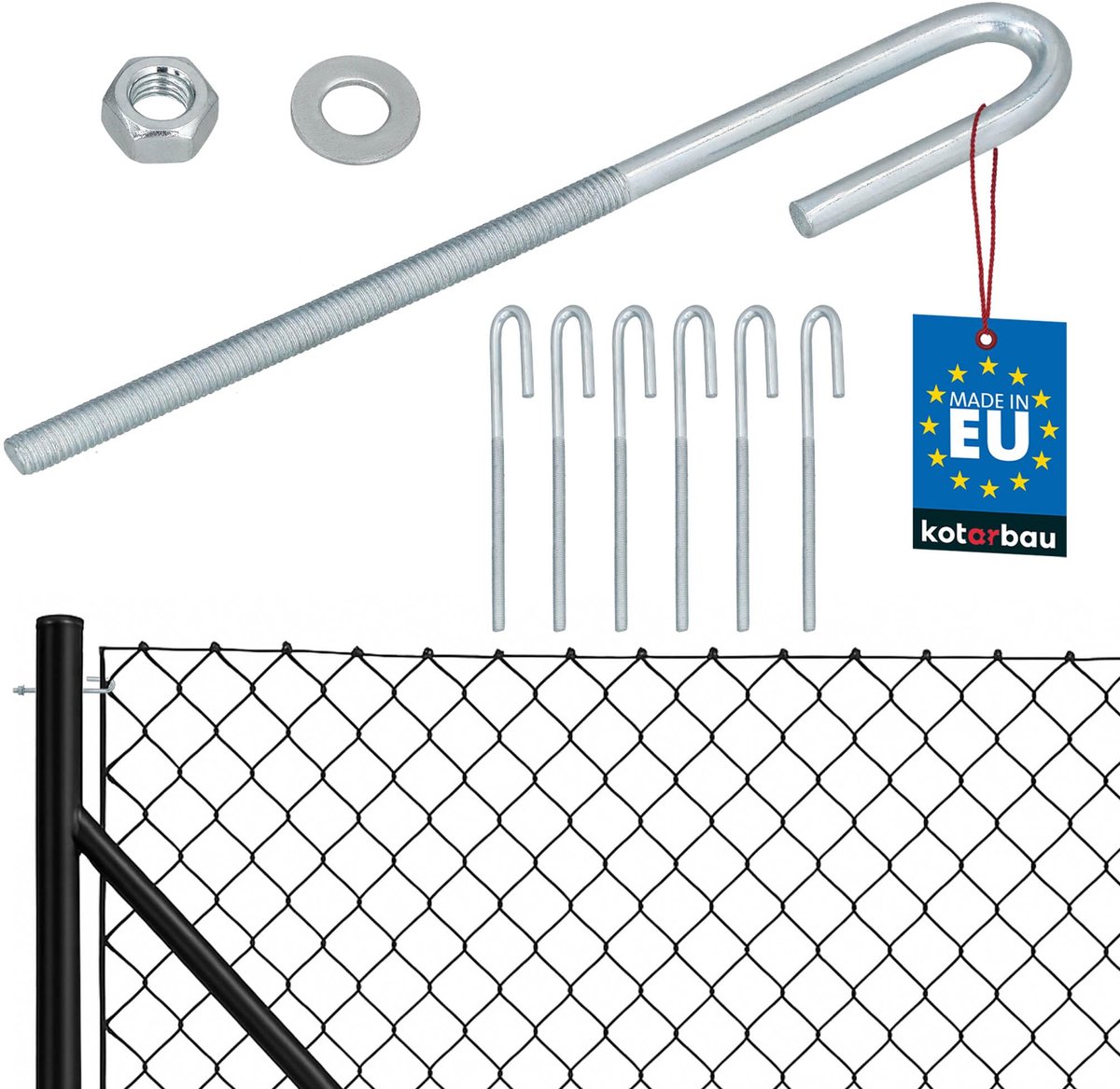KOTARBAU 6 Stuks Draadspanner van Verzinkt Staal M6, Kabelspanner, Hekspanners