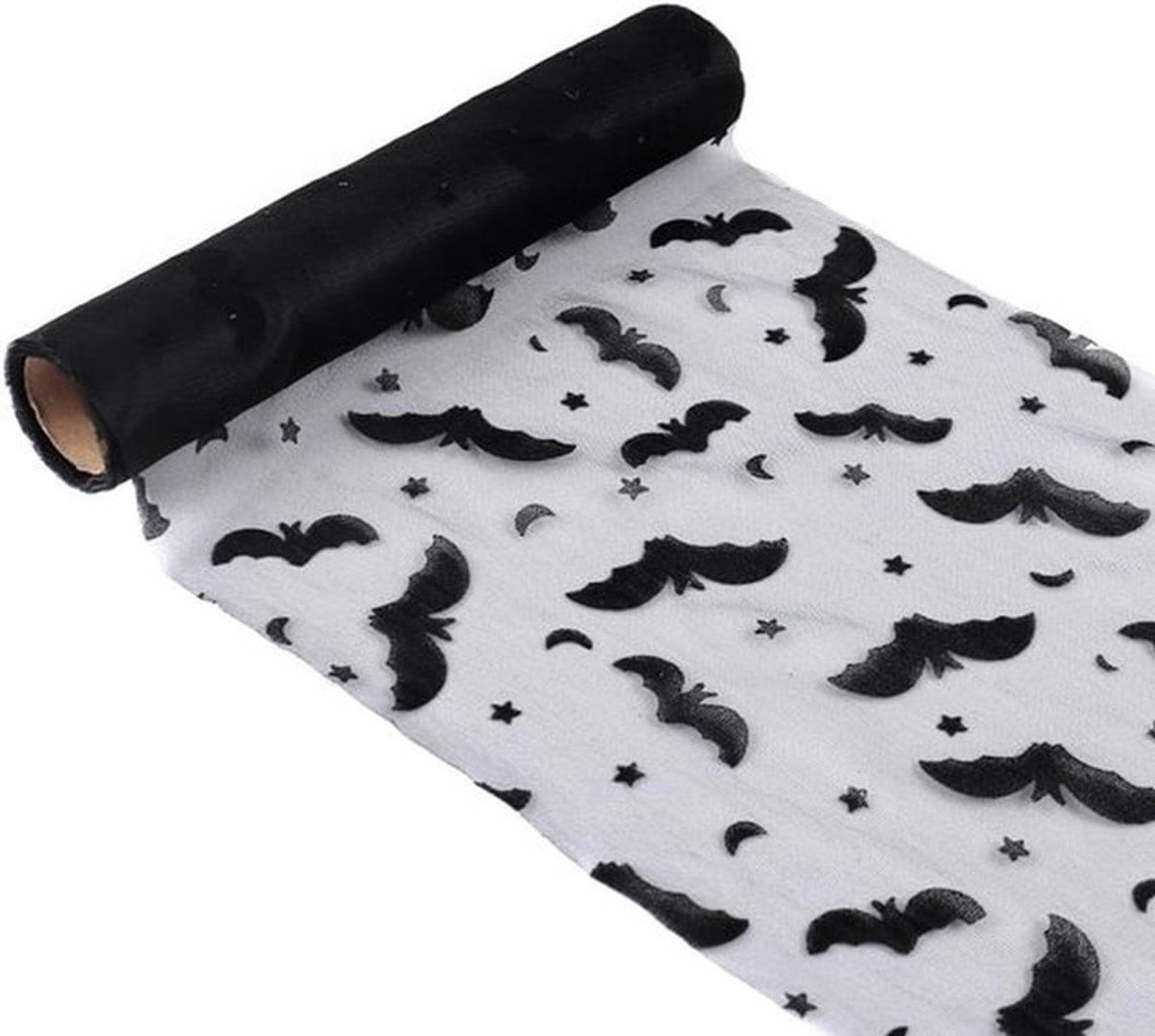 Halloween Tafelrunner - Pine Net Bat Skeleton Tafelrunner - Verpakking Roll Tafeldecoratie Cadeau Roll Placemat voor Horror Party - Haunted House DIY Decoratie 28cm x 457cm