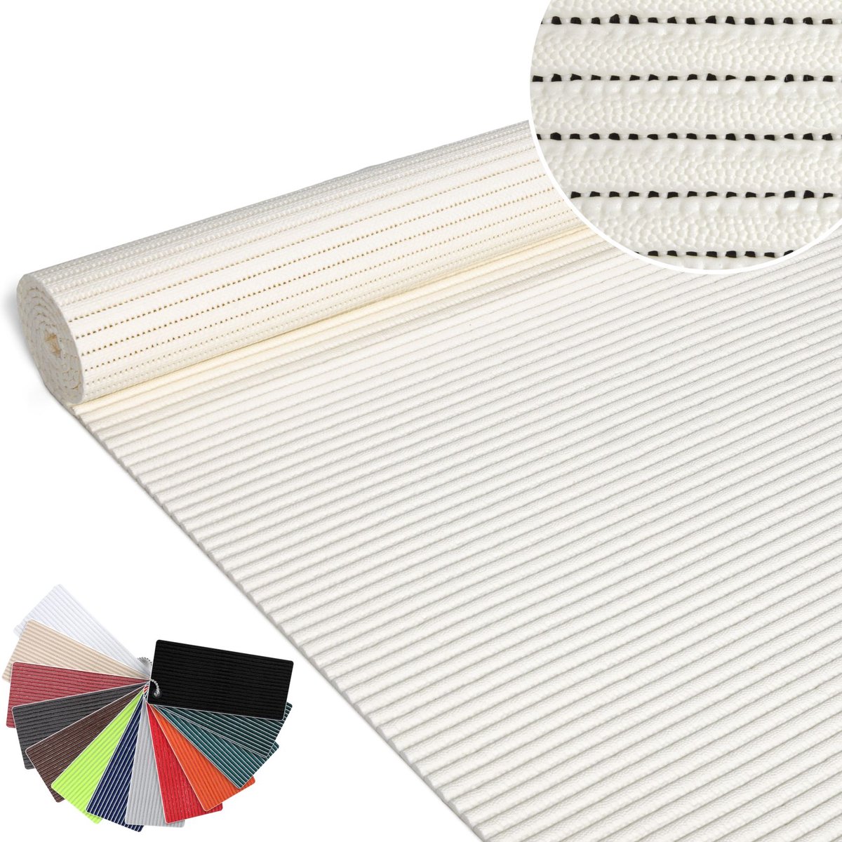 ANRO Badmat Wit 65x500cm Antislip Douchemat Afwasbaar Sneldrogend