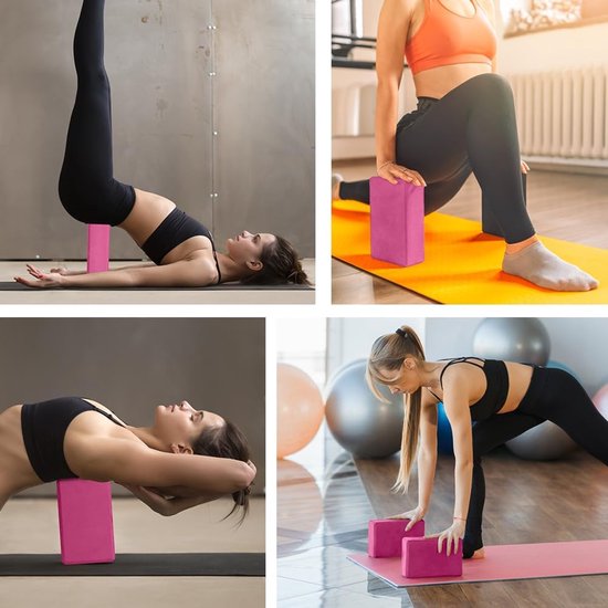Yoga Blokken Set van 2 - Yogablok EVA - Hoge Dichtheid Schuim - Antislip Oppervlak - Afgeronde Randen - Lichtgewicht en Stevig - Voor Yoga, Stretching, Pilates en Fitness, Beginners en Gevorderden — afbeelding 3