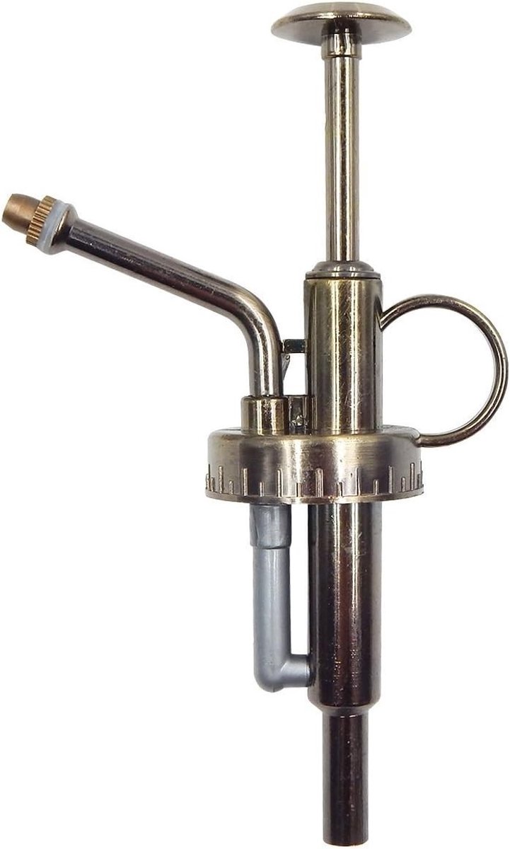 OFFIDIX Glazen sproeifles, 6.3 inch lange vintage stijl spritzer met bronzen plastic top pomp één hand gieter glazen spary fles voor tuinieren (Bronze)