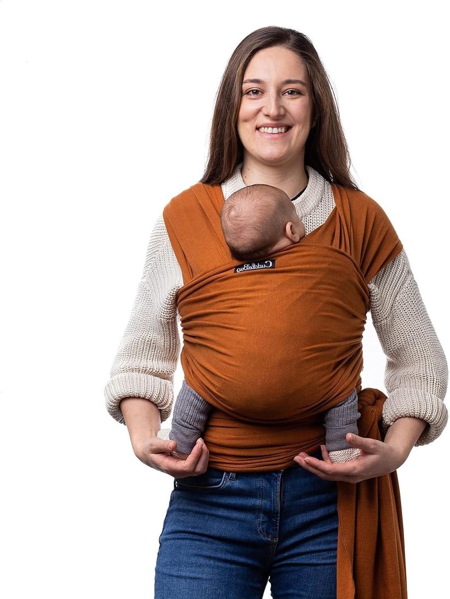 Baby Draagdoek - Draagband Baby - Baby Dragen - Heupvriendelijk Ontwerp - 0-16 kg - Bruin