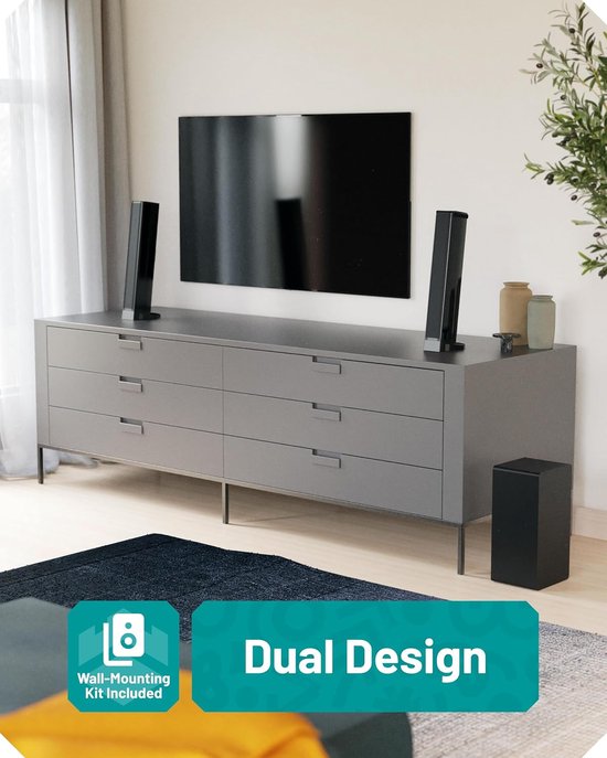 Soundbar met Subwoofer - TV Luidspreker Systeem - Home Cinema Ervaring - 200W 2.1 Kanaals Geluid - 78 cm - Zwart — afbeelding 4