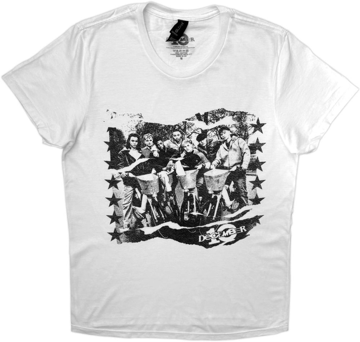 December 10. - Star Border Dames Tshirt - 2XL - Wit