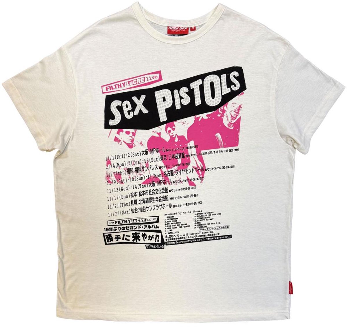 Sex Pistols - Unplugged Filthy Lucre Dames Tshirt - XL - Creme