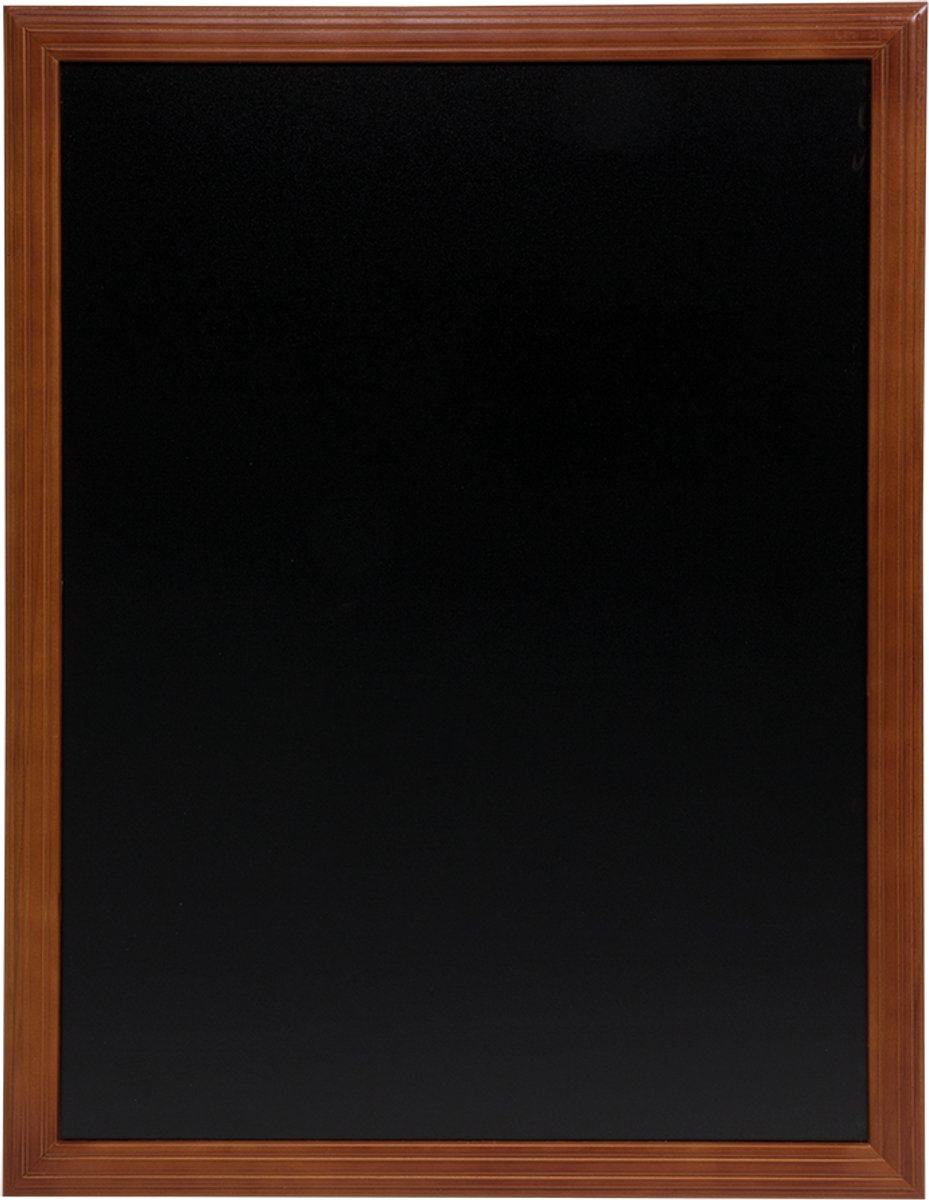 Securit® universeel wandkrijtbord in mahonie (L) 70 cm