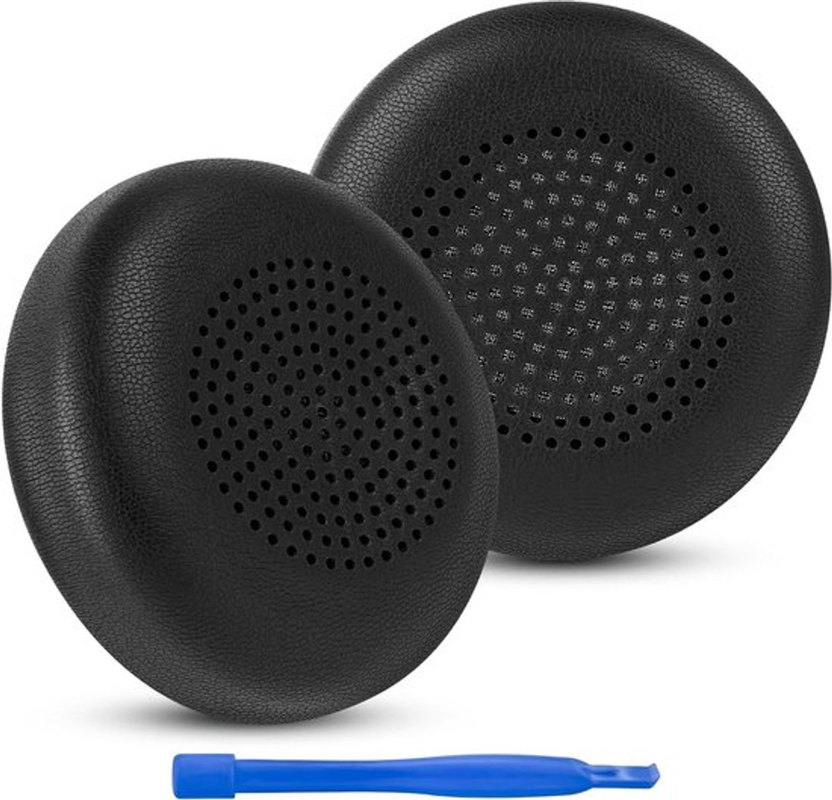 Vervangende Oorkussens voor Draadloze Hoofdtelefoon - Zone - Headset Oorkussens - Eiwit Leer - Zone 900 - Compatibel met Logitech - Zwart/Eiwit Leer