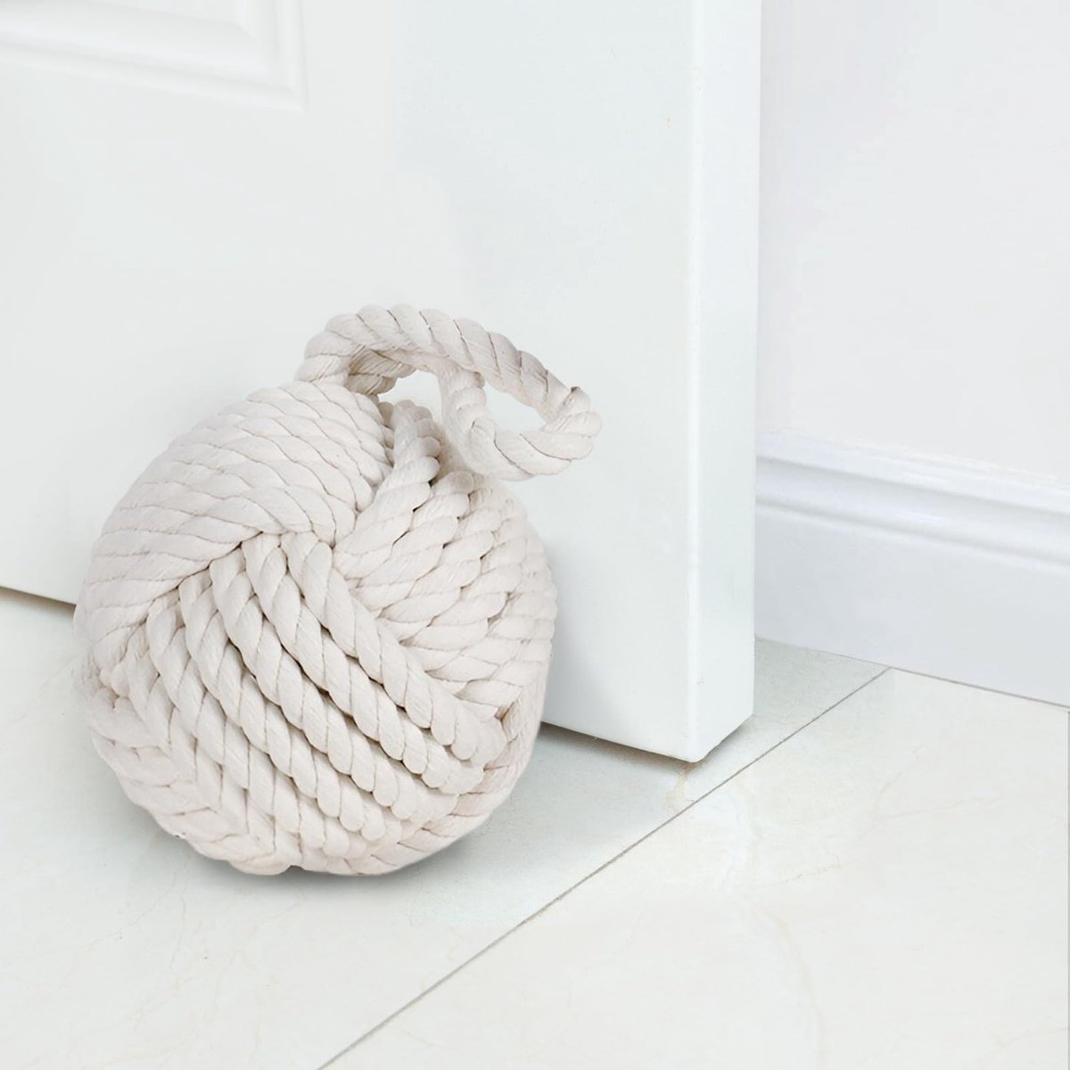 Solidchoice - Jute Touw Knoop Deurstopper Sferisch