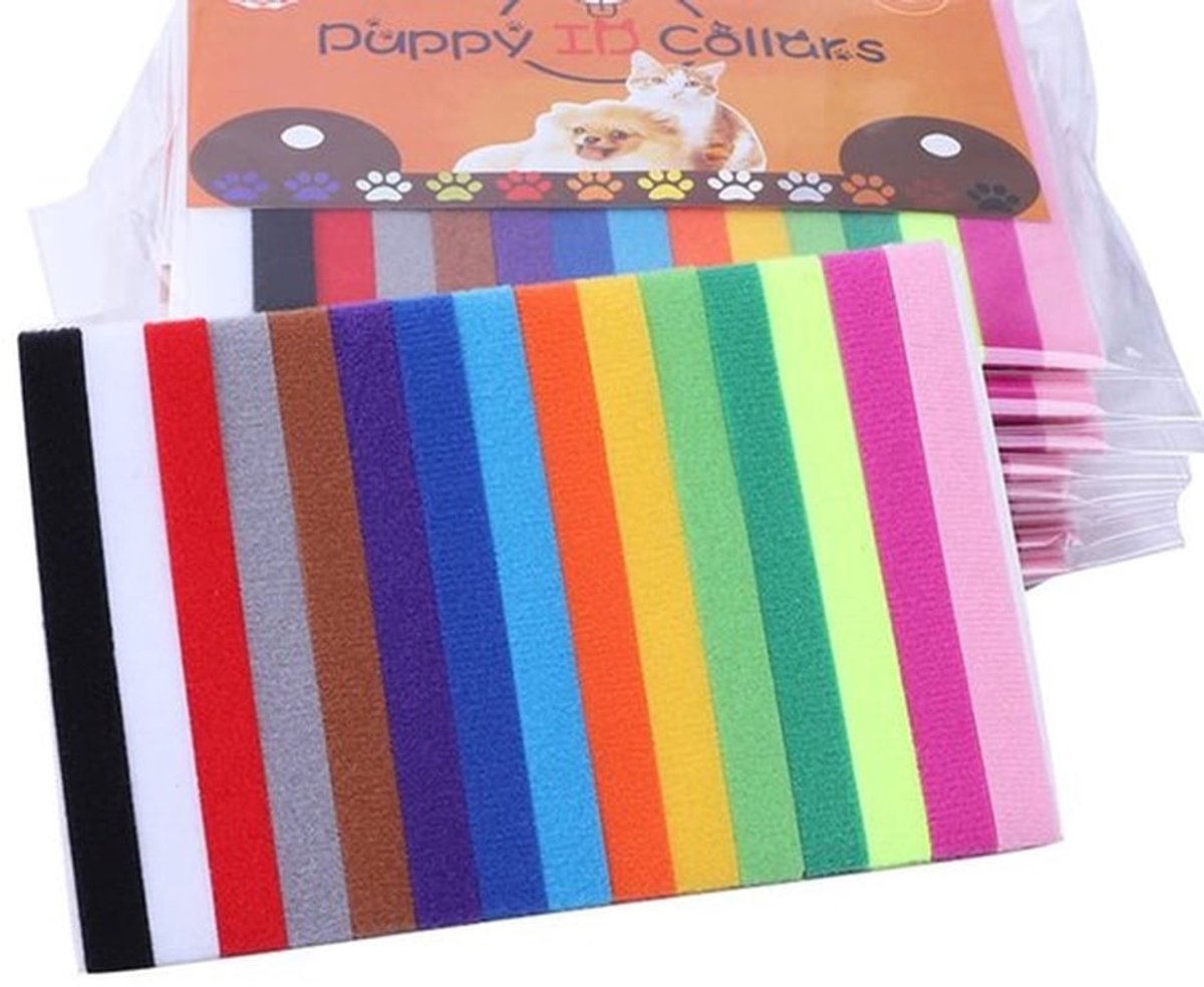 Halsband 12 stuks - Verstelbare Halsbanden - Comfortabele Puppyhalsband - Duurzaam Corduroy - Geschikt voor Kleine Honden - 35 cm Lang - Hondentuig
