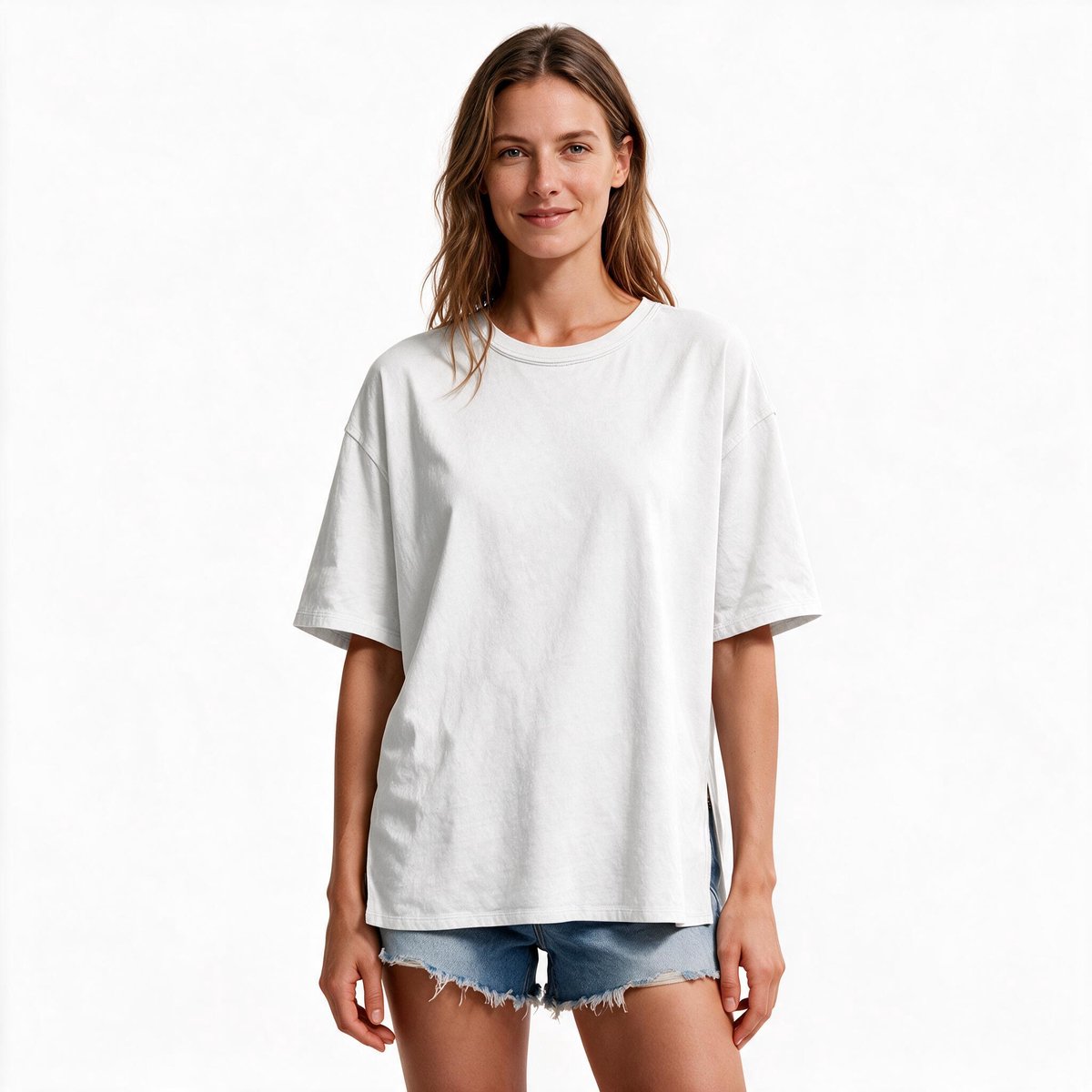 Imily Bela Dames Oversized Basic T-shirt met Korte Mouwen