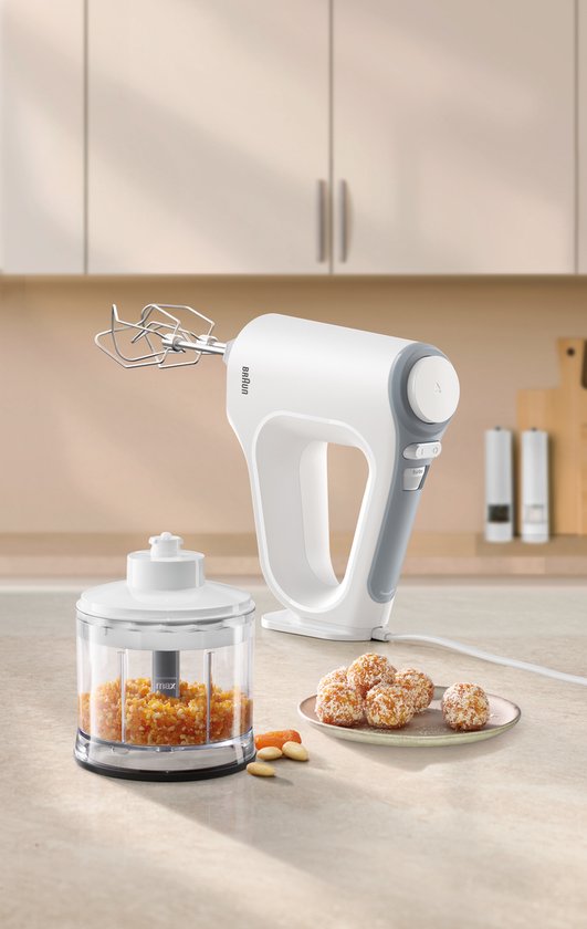 Braun MultiMix3 HM3235WH - Handmixer - Ergonomische handgreep - Incl mixervoet en hakmolen -550W van Braun — afbeelding 5
