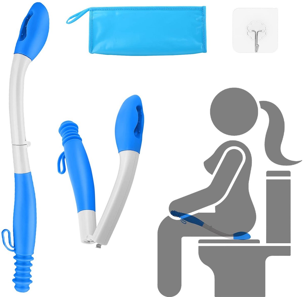 Solidchoice - Ergonomische Toilet Hulp met Lange Bereik Wiper