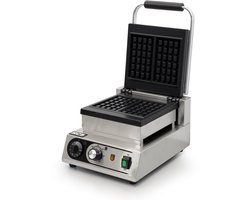 HCB® - Professioneel horeca Wafelijzer voor 2 Luikse wafels - Wafelmaker van RVS / INOX - 38x30x27 cm (DxBxH) - 10 kg - 8681