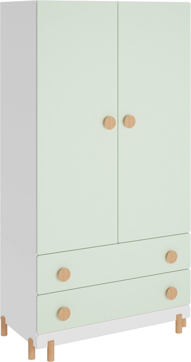Kinderkledingkast Vaarentaa 156x80x41 cm mintgroen [en.casa]