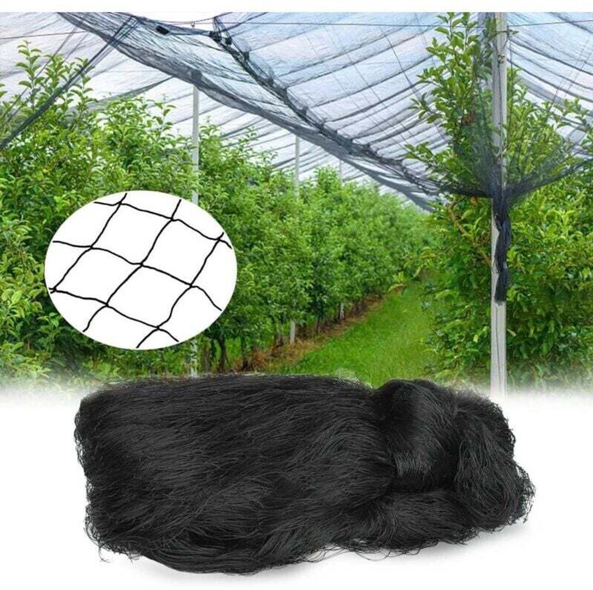 Vogelwerend net, 5 x 15 geschikt voorer, herbruikbaar duivennet, geschikt voor volières, kippenhokken en moestuinen/fruitboomgaarden – beschermt tegen schade.