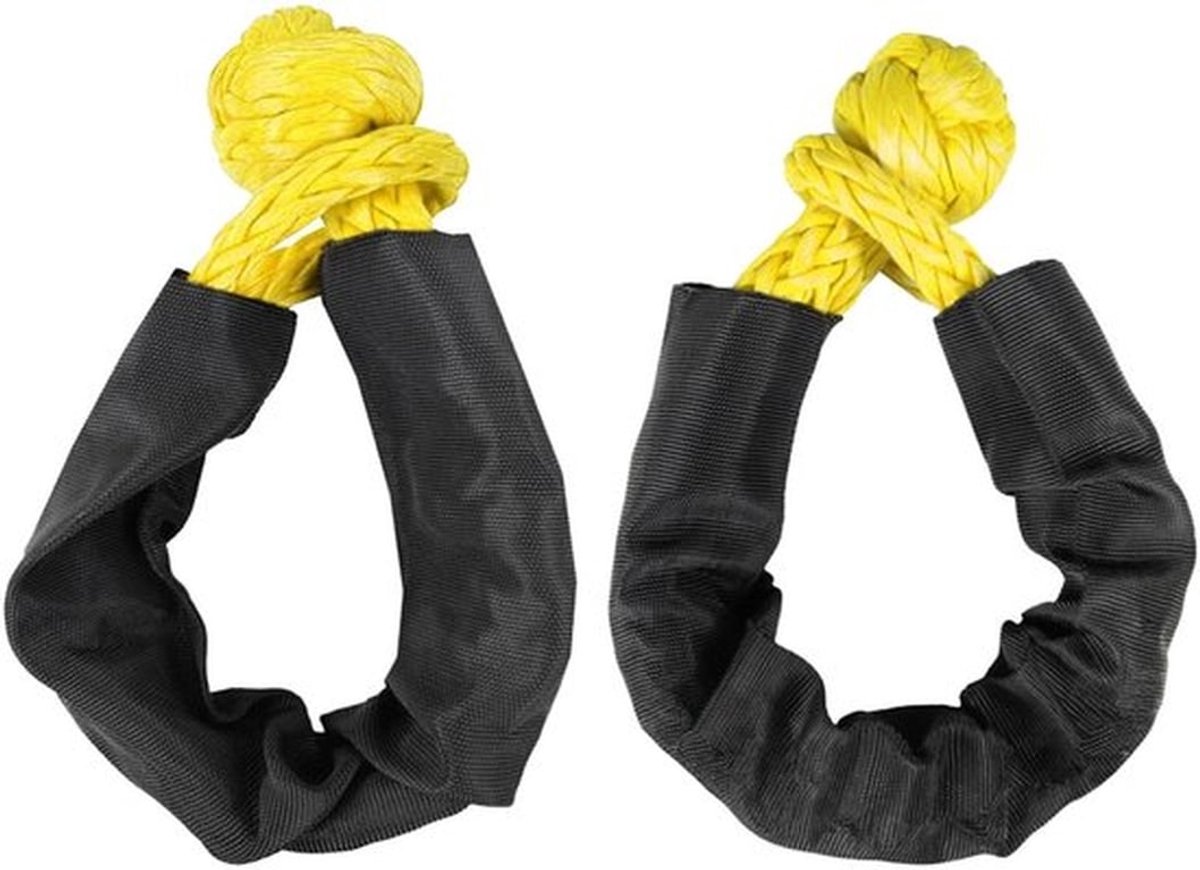 Soft Shackle 2 Stuks - Professionele Zachte Sluitingen - Synthetische Schakels - Sleeptouw - Terughaaltouw - Maximaal 17 Ton Belastbaarheid - Sleptouw