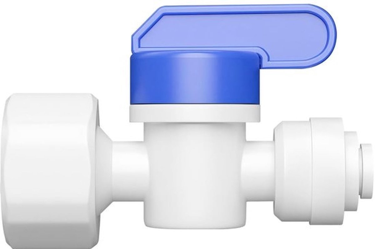1 stuk 1/2" vrouwelijke naar 1/4" inline kraan/afsluitklep, stekkerverbinding adapter fitting voor koelkastslang, waterbuis