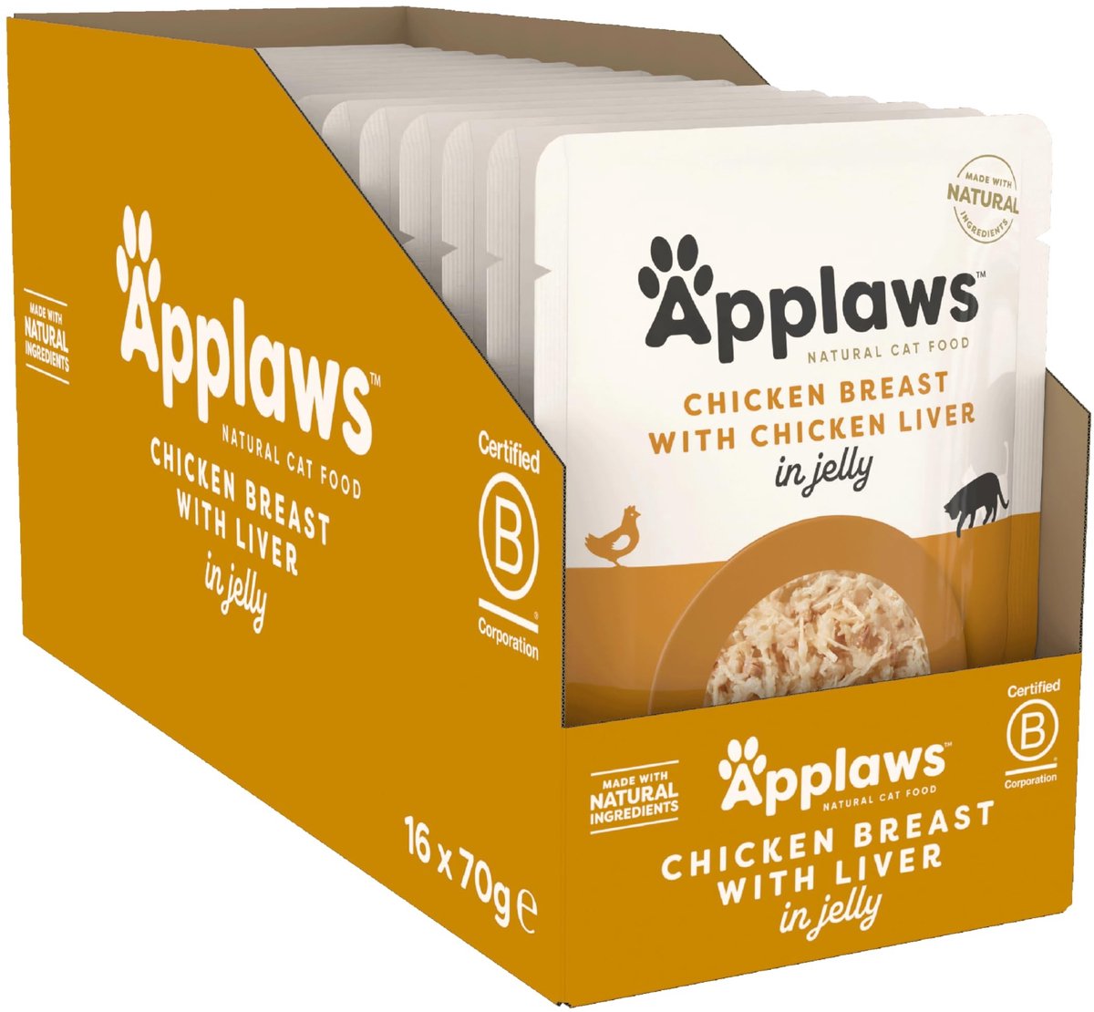 Solidchoice – Natuurlijke Kattenvoer met Kip en Lever in Gelei