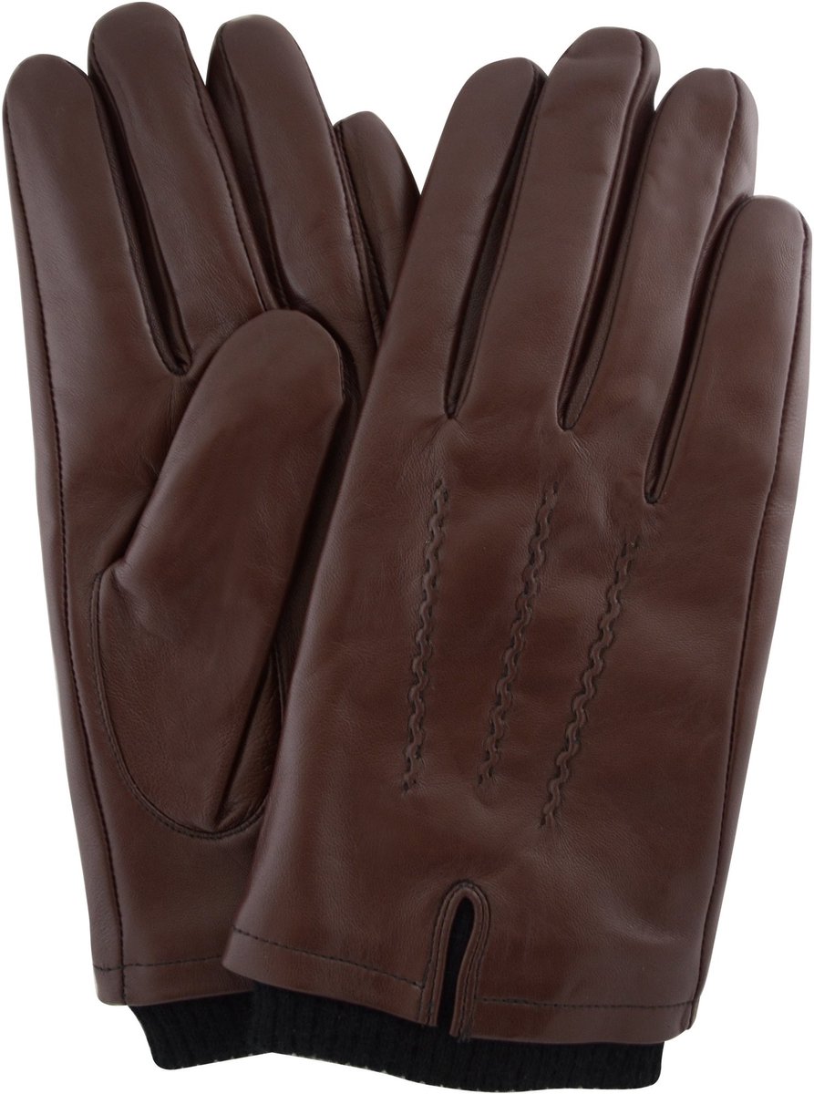 Solidchoice - Zachte Leren Handschoenen voor Heren met Fleece Voering