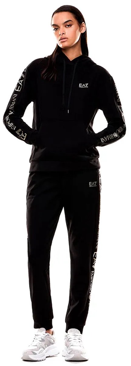 Ea7 Emporio Armani Train Ch Extended Logo Trainingspak Zwart M Vrouw
