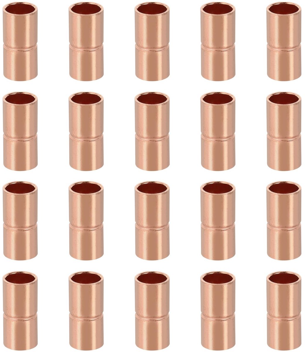 Solidchoice - Koperen Koppelingsfittingen 1/4 Inch (20 Stuks)
