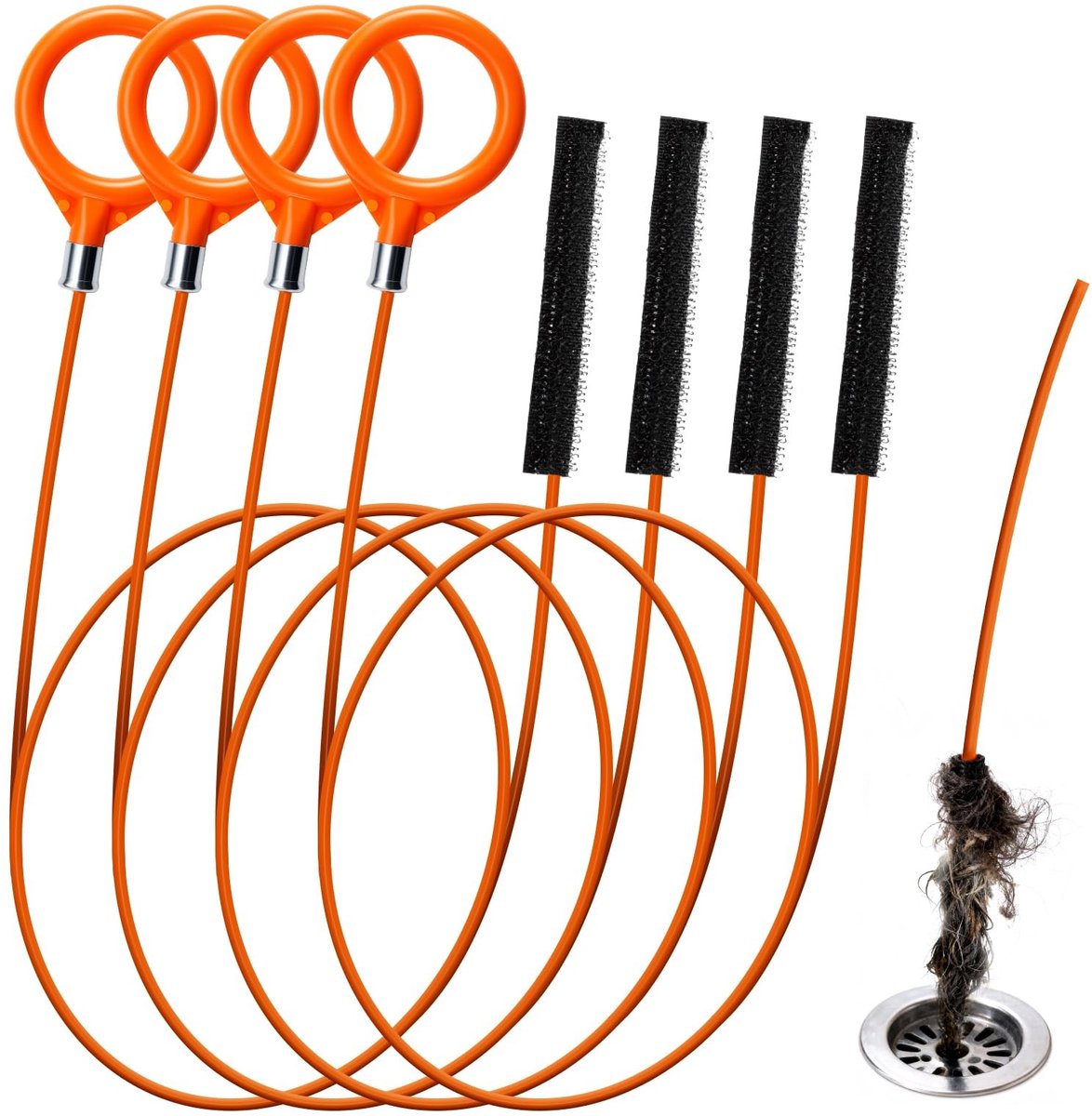 Solidchoice - Set van 4 Afvoerreinigers van 81 cm