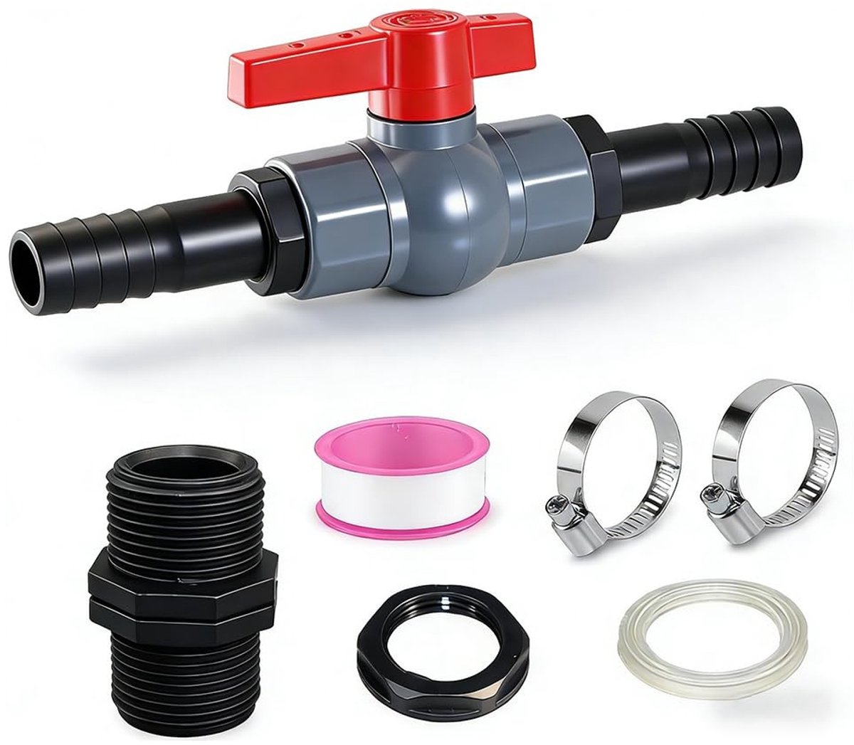 Solidchoice - PVC Kogelventiel met Slangkoppeling 32mm