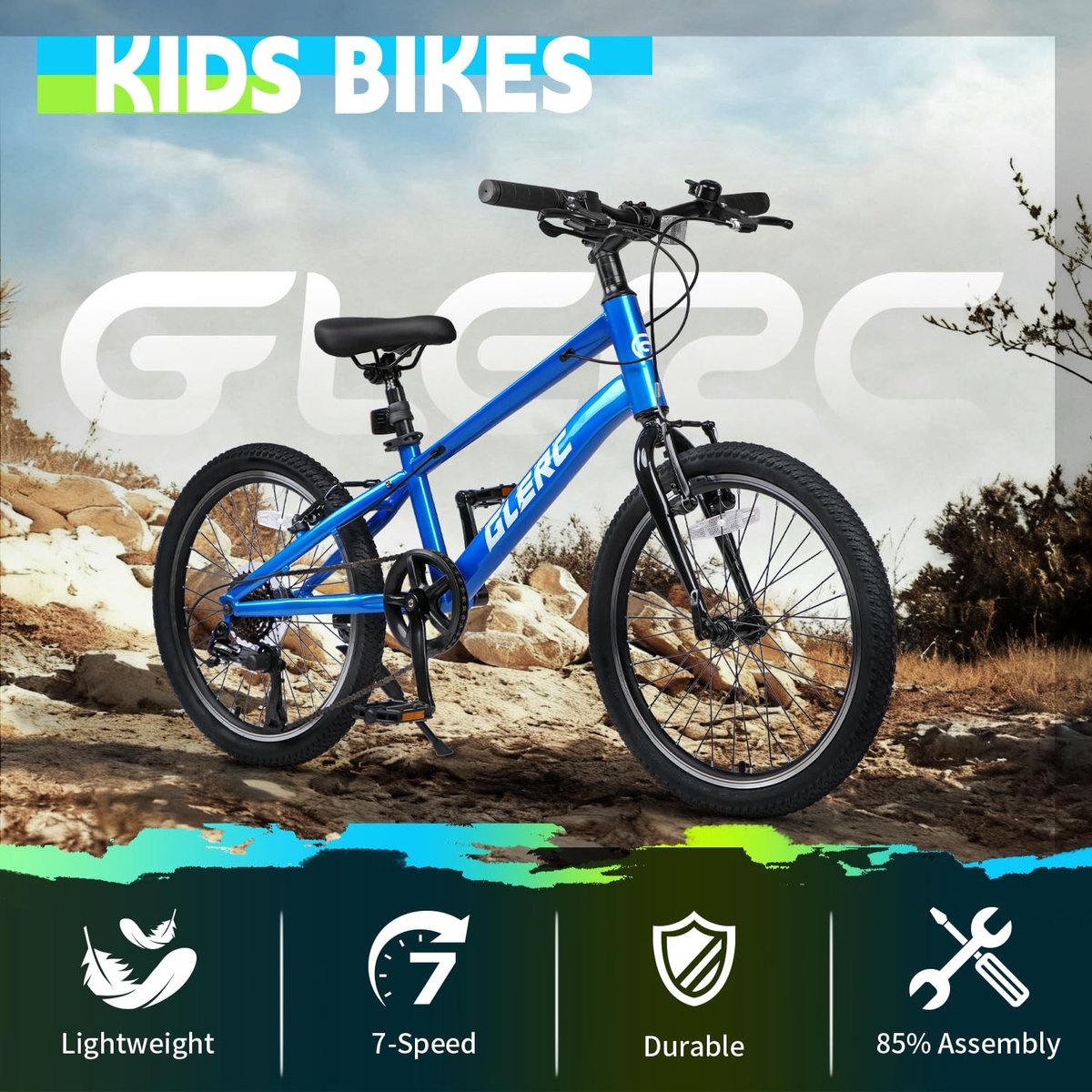 Solidchoice - Kinderfiets 20/24 Inch met 7 Versnellingen en V-Brakes