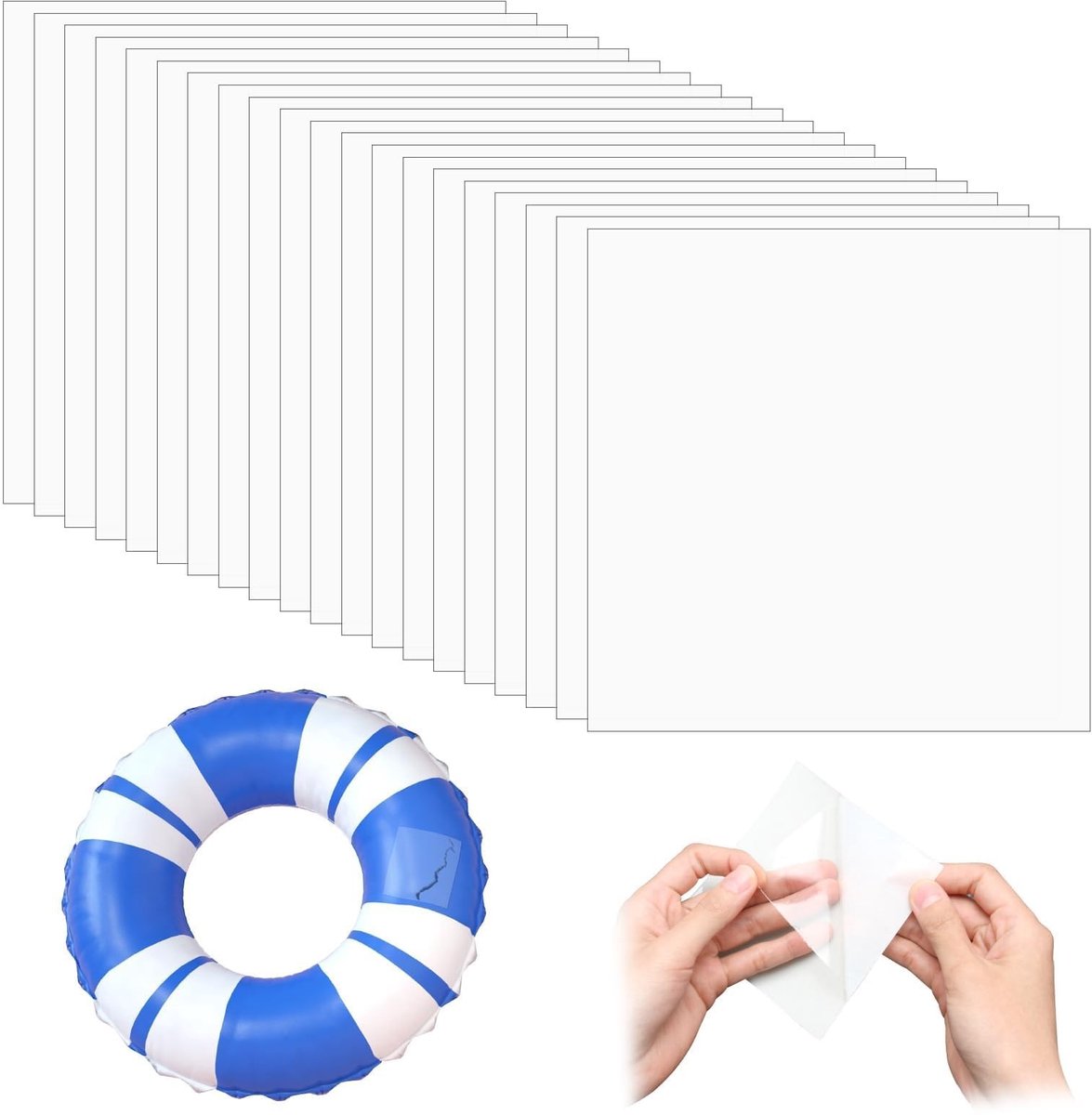Solidchoice - 20-delige Pool Reparatie Kit met Transparante TPU Patches