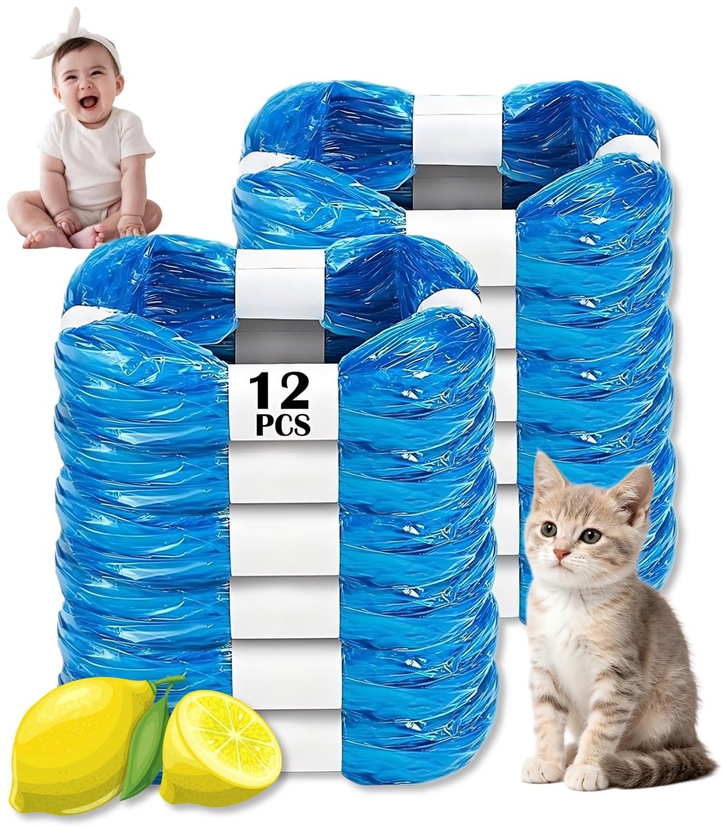 Solidchoice - Set van 12 Navulcassettes voor Kattenbakvulling (Blauw)