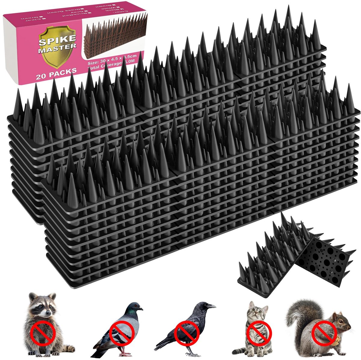 Solidchoice - Duivenafweer Spikes Set van 6 Meter