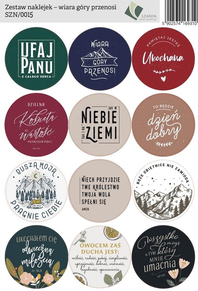 Stickerset - Geloof kan bergen verzetten