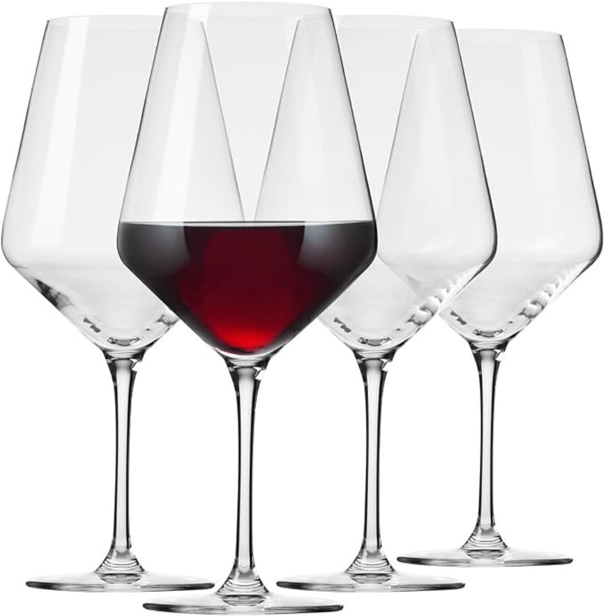 Verte Wijnglazen Set - Rode Wijnglazen - Groot Dunwandig - Loodvrij - Kristallen Glazen met Lange Steel – Elegante Wijnglazen - Vaatwasmachinebestendig - 730 ml - Set van 4