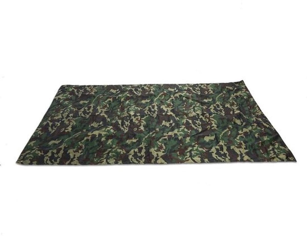 Waterdichte Camping Tarp - Lichtgewicht Draagbare Shelter - Camouflage - Multifunctioneel - Ideaal voor Outdoor Activiteiten - 2 x 1,5 M
