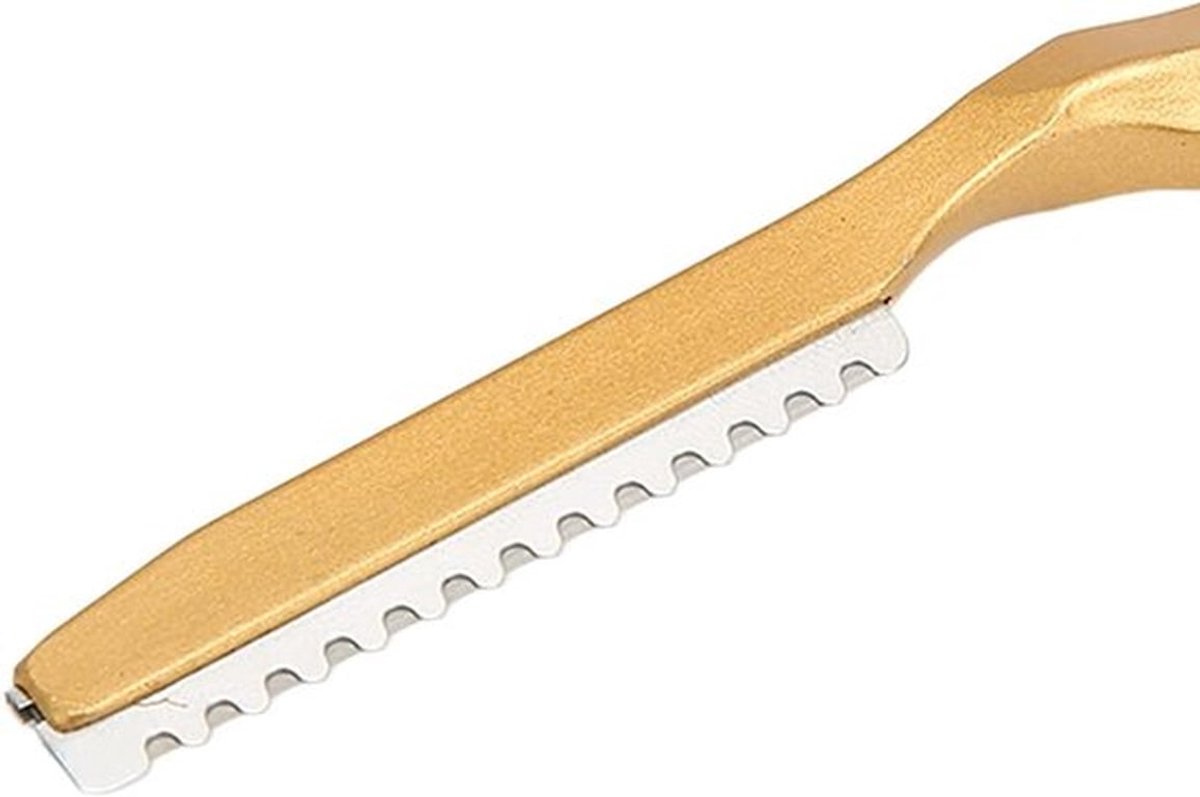 Professionele Haarstyling Verdunner Snijmes - Ideaal voor textureren en verenknippen - Kam om haar dunner te maken - Geschikt voor salon en thuisgebruik - Goudkleurig - Haarstylinggereedschap met precisiecontrole