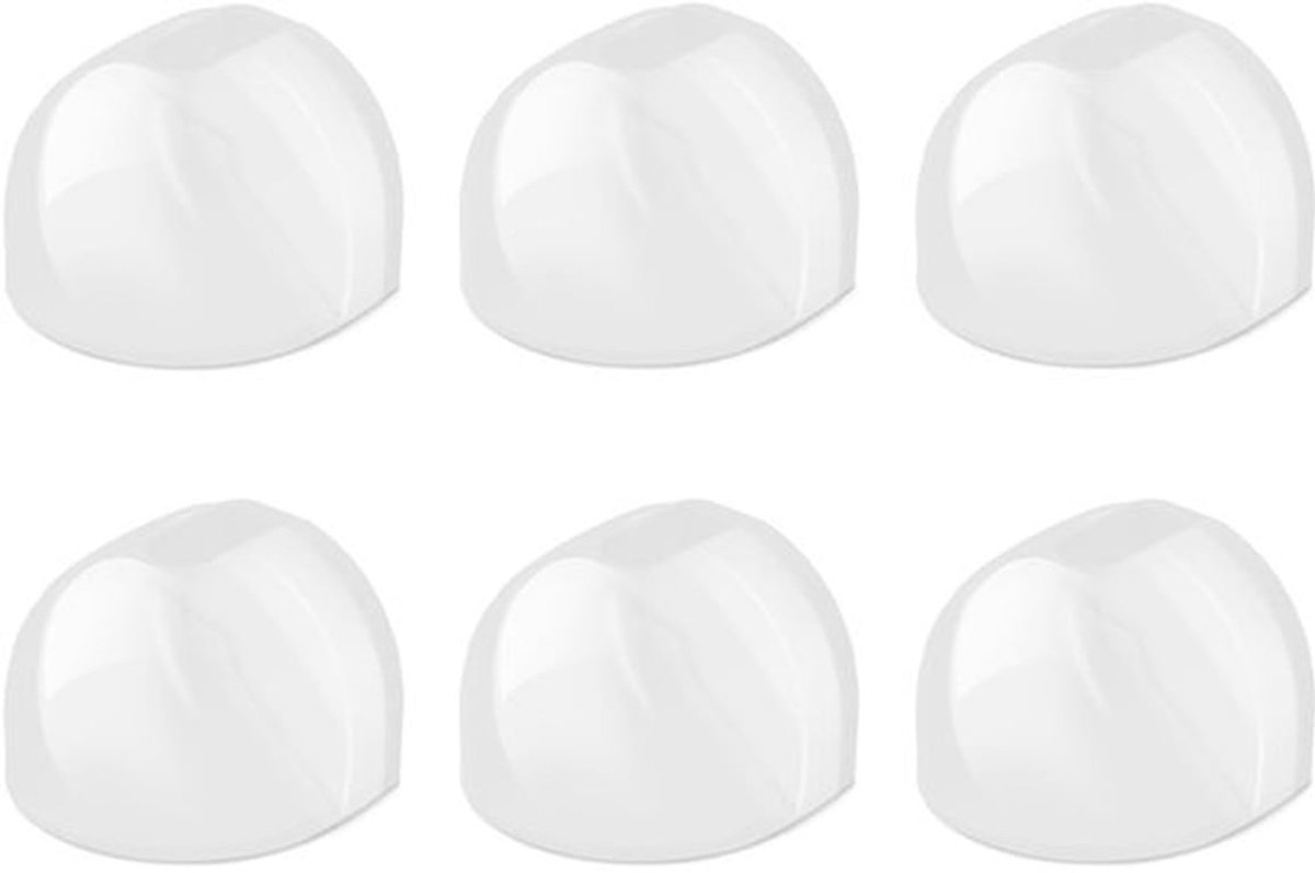 Deurstopper Transparant - Set van 6 - Halfrond - Veilig en niet-giftig - Voor gladde vloeren - Bescherming tegen stoten - Deurstoppers