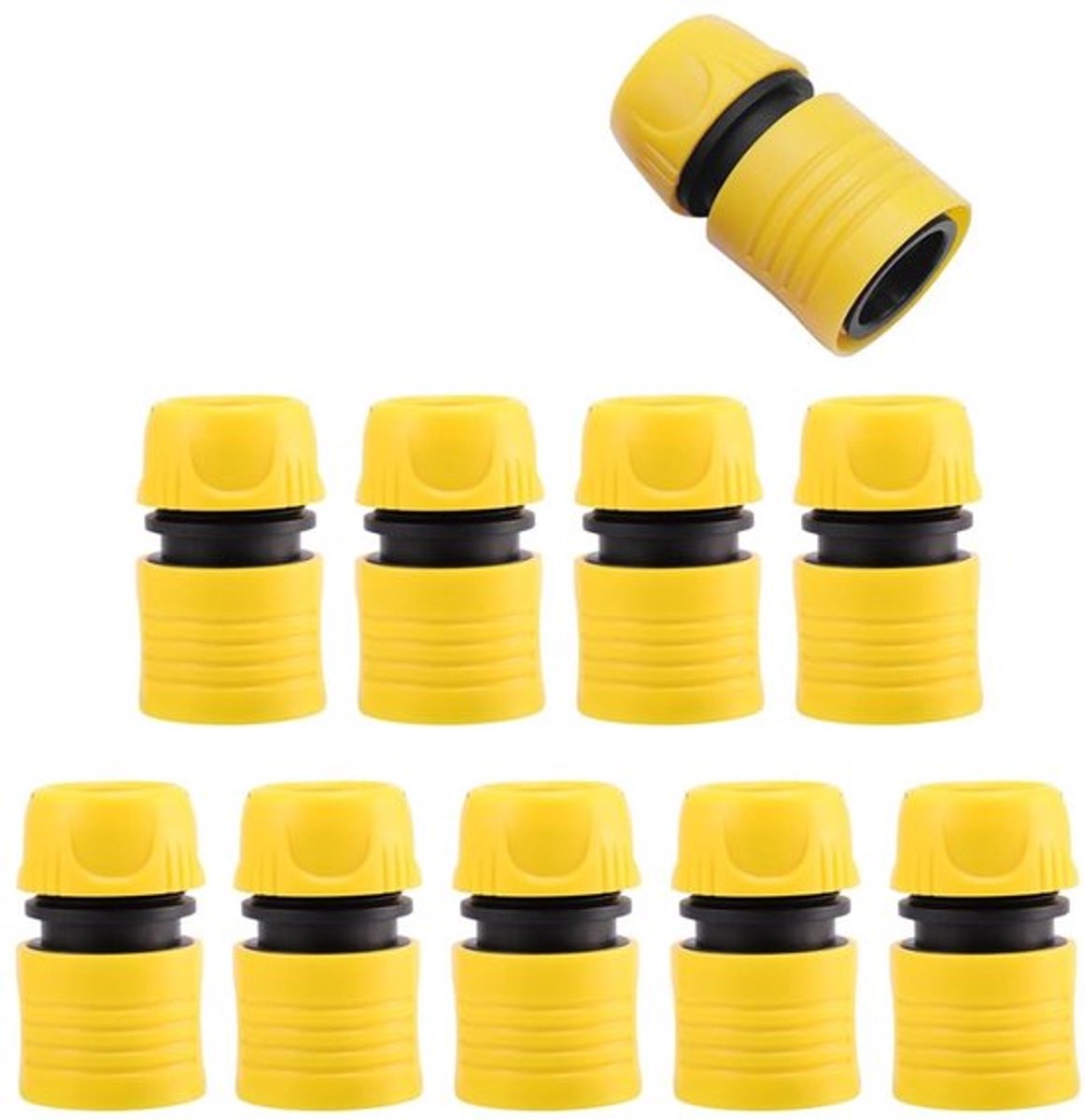 Slangconnector 1/2 inch - Tuinslang aansluiting - Waterstop aansluiting - Snelsluiting - Hoge klemkracht - Geschikt voor 12 mm slangen - Tuinslangconnector