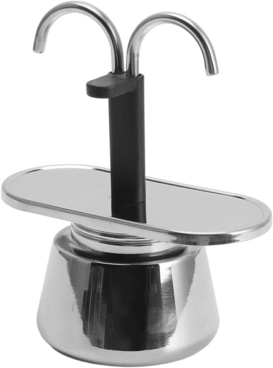 Koffiezetapparaat voor 2 kopjes, 100ML RVS Moka Pot, Italiaanse stijl espresso maker voor buitengebruik, ideaal voor snel en heerlijk koffiezetten