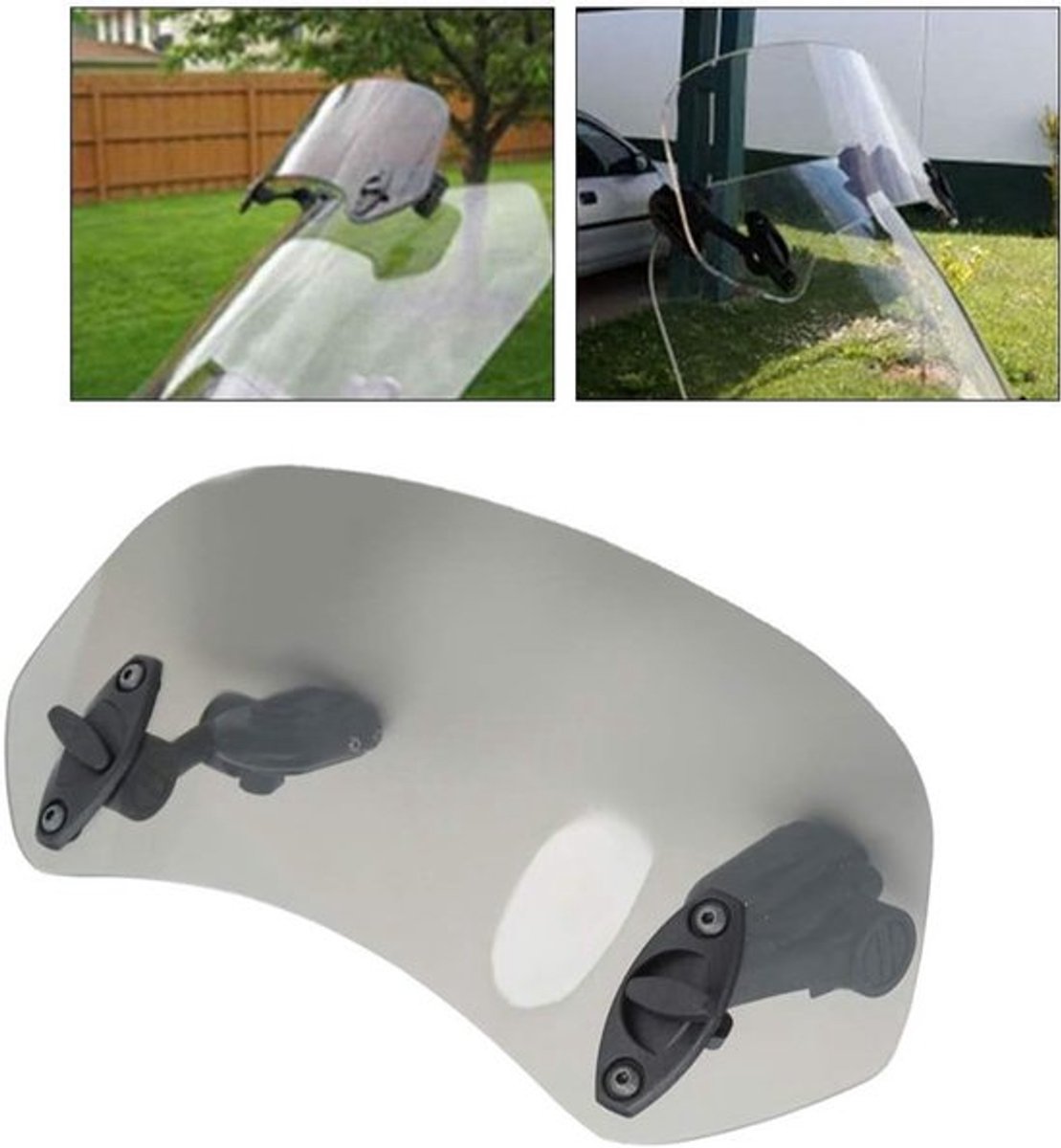 Verstelbare clip-on voorruitdeflector en verlengspoiler voor motorfietsen, universele accessoires voor optimale luchtstroom en rijcomfort