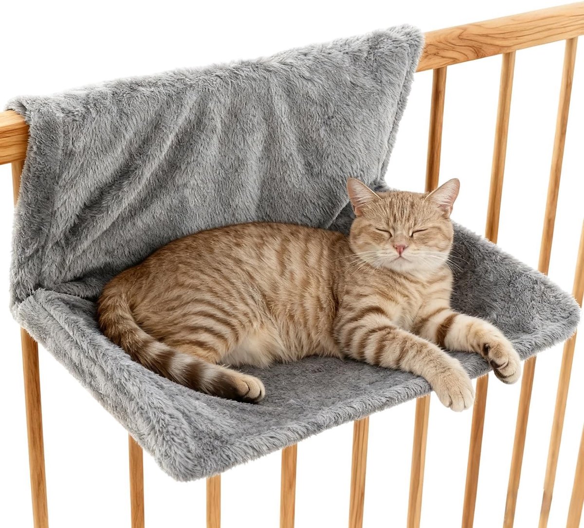 Zachte Pluche Kattenbed voor Radiator, Verwarmingsmat voor Katten, Veilig en Stevig Kattenhangmatje voor Standaard Radiatoren